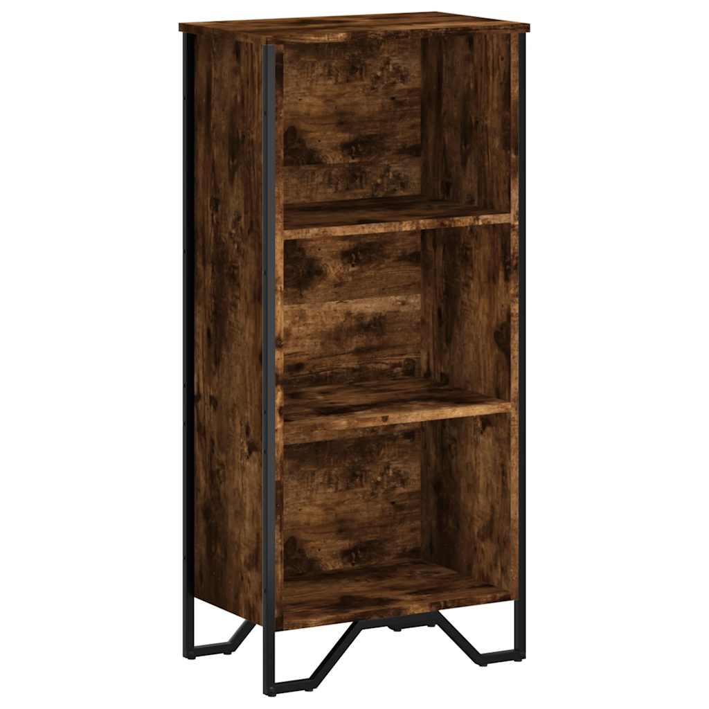 bogreol 50x31x106 cm konstrueret træ røget egetræsfarve - Image 2