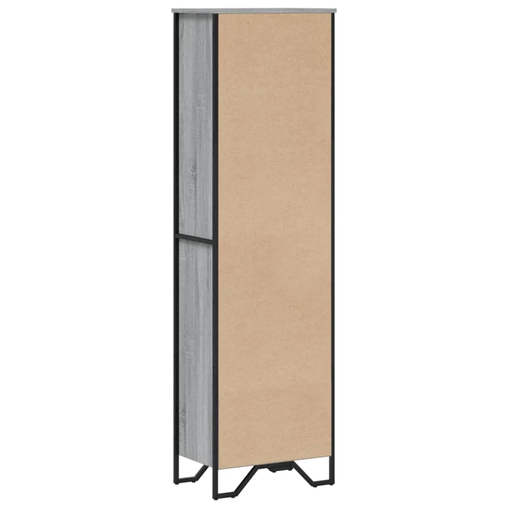bogreol 50x31x169 cm konstrueret træ grå sonoma-eg - Image 6