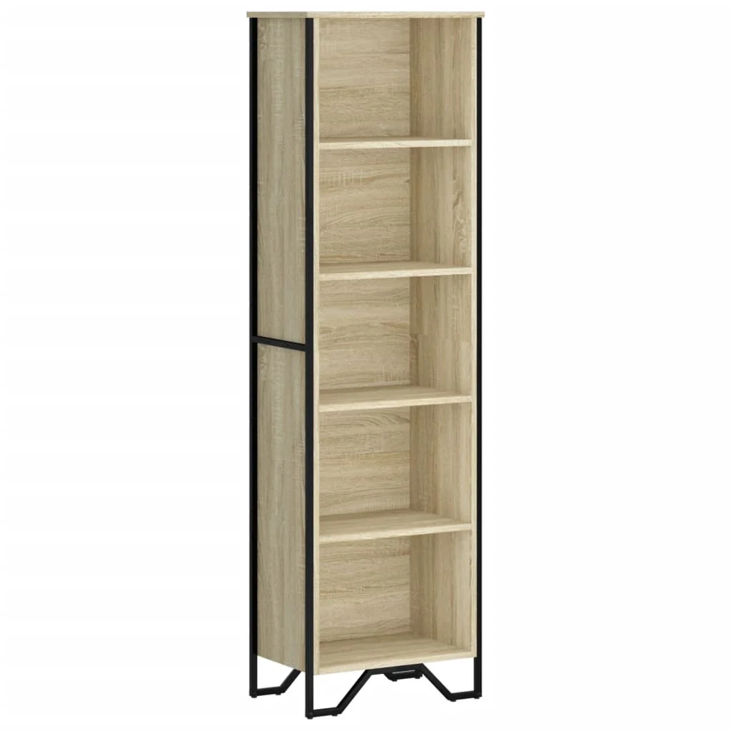 bogreol 50x31x169 cm konstrueret træ sonoma-eg - Image 2