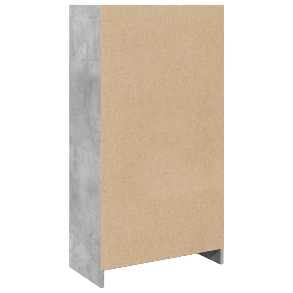 bogreol 57x28,5x107,5 cm konstrueret træ betongrå - Image 6
