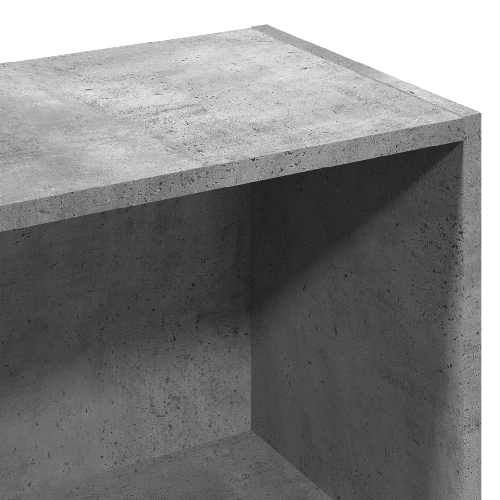 bogreol 57x28,5x107,5 cm konstrueret træ betongrå - Image 7