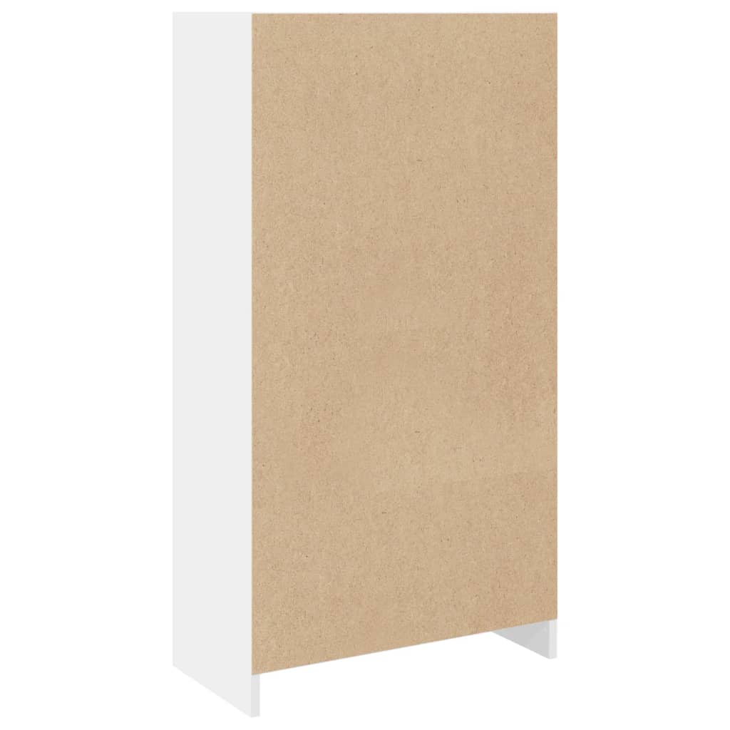 bogreol 57x28,5x107,5 cm konstrueret træ hvid - Image 6