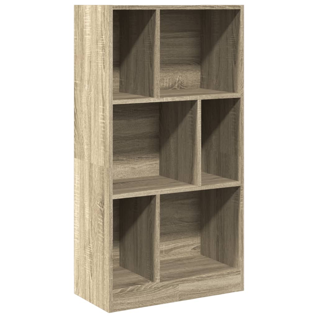 bogreol 57x28,5x107,5 cm konstrueret træ sonoma-eg - Image 2