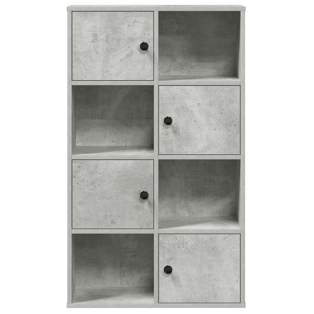bogreol 60x24x101,5 cm konstrueret træ betongrå - Image 4