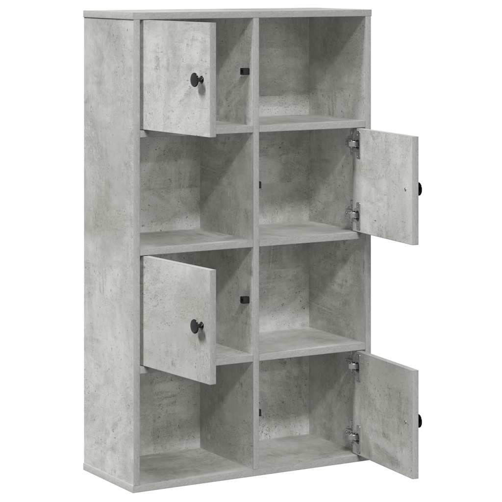 bogreol 60x24x101,5 cm konstrueret træ betongrå - Image 5