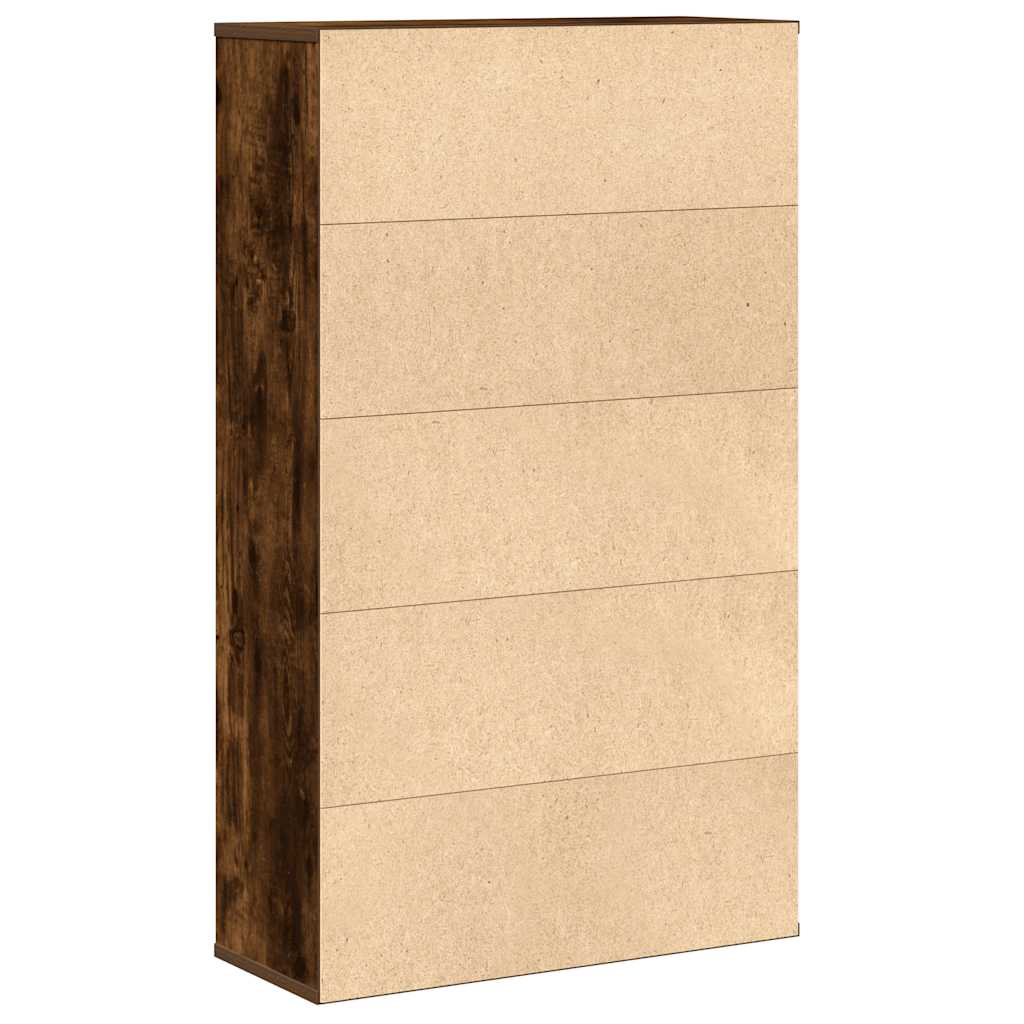 bogreol 60x24x101,5 cm konstrueret træ røget egetræsfarve - Image 7