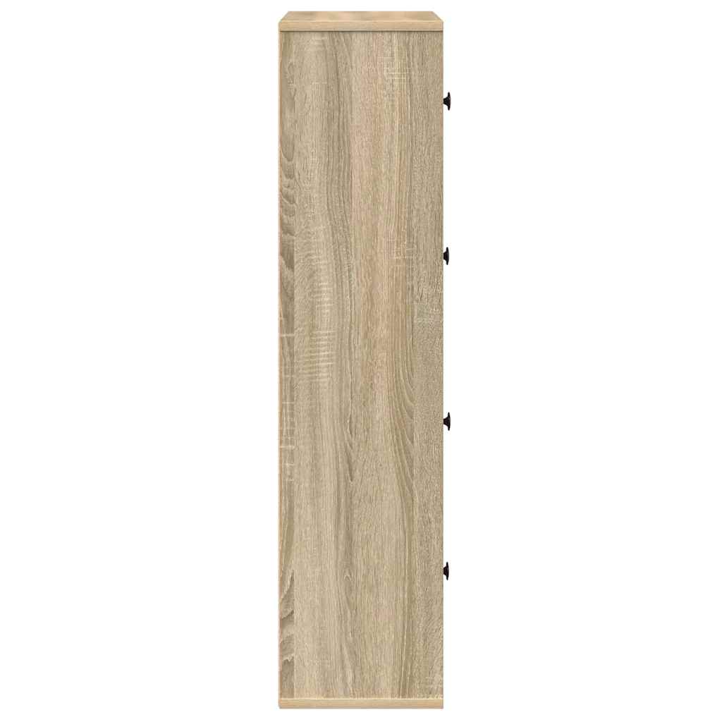 bogreol 60x24x101,5 cm konstrueret træ sonoma-eg - Image 6