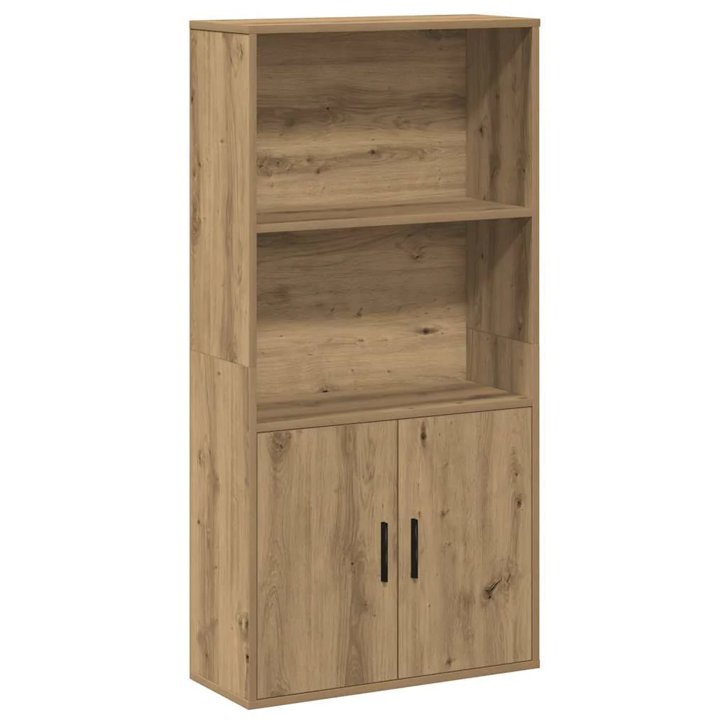 bogreol 60x24x120 cm konstrueret træ kunsteg - Image 2