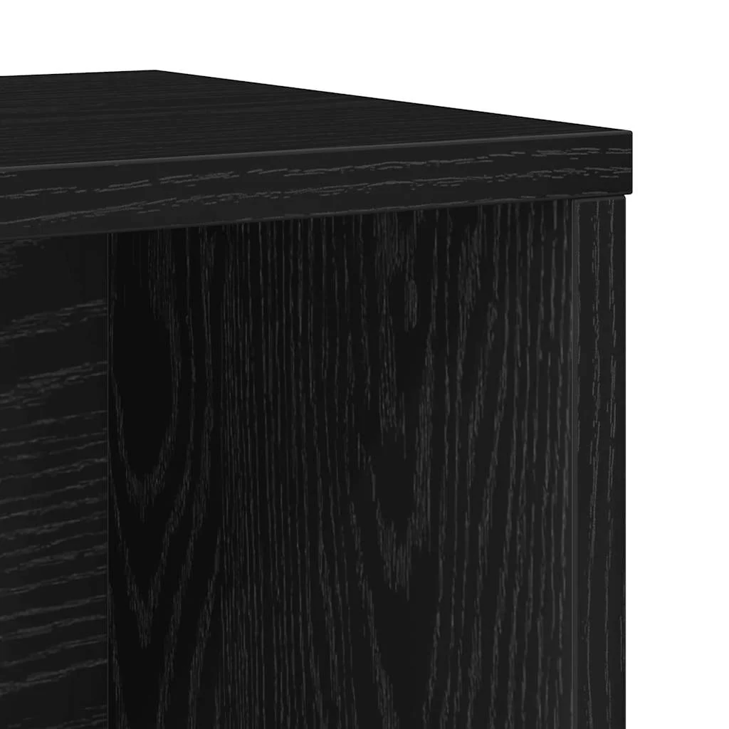 bogreol 60x24x76,5 cm konstrueret træ sort-eg - Image 8