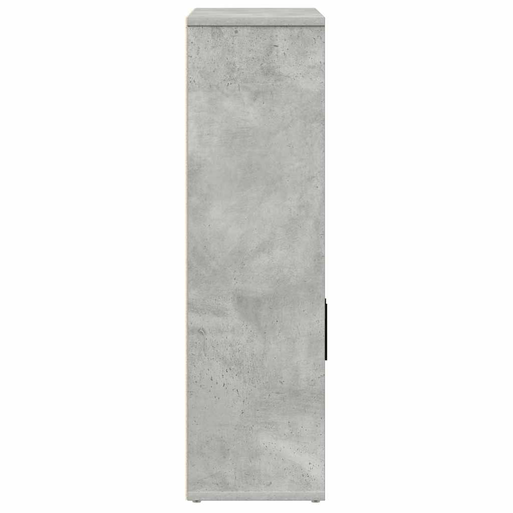 bogreol 60x24x85 cm konstrueret træ betongrå - Image 5