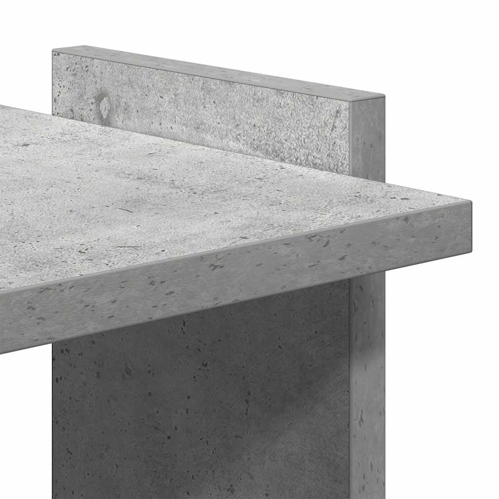 bogreol 60x30x120 cm 3 hylder konstrueret træ betongrå - Image 7