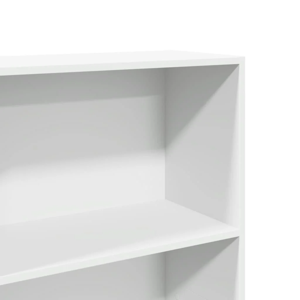 bogreol 60x30x152 cm konstrueret træ hvid - Image 7