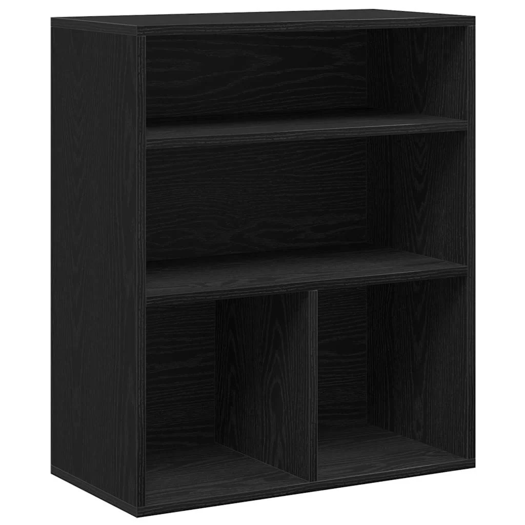 bogreol 60x30x71,5 cm konstrueret træ sort - Image 2