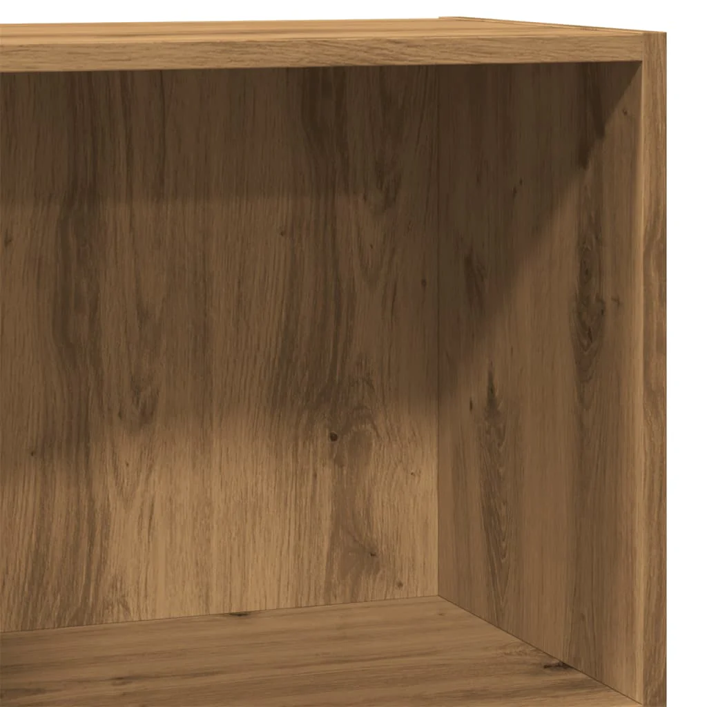 bogreol 60x30x77 cm konstrueret træ egetræsfarve - Image 7