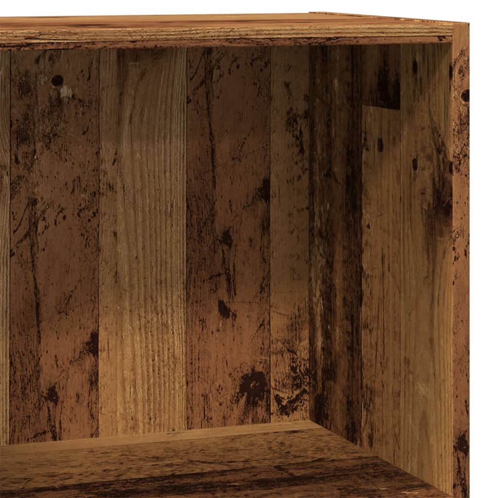 bogreol 60x30x77 cm konstrueret træ gammelt trælook - Image 7