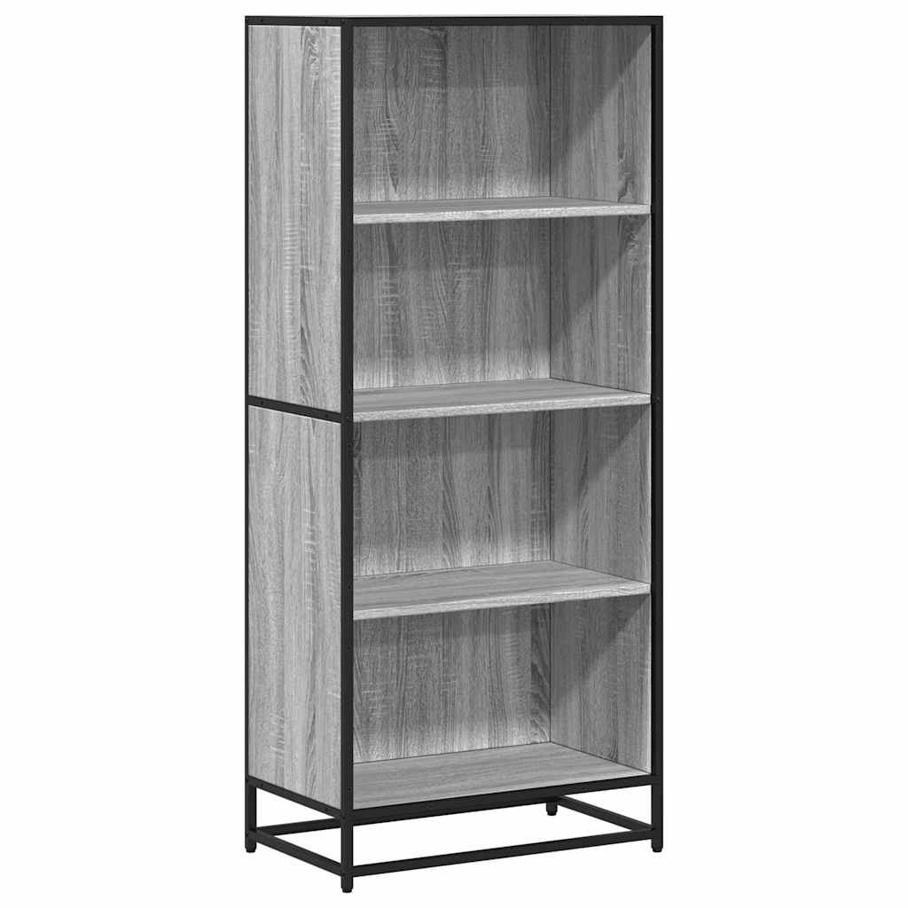 bogreol 60x35x139 cm konstrueret træ grå sonoma-eg - Image 2