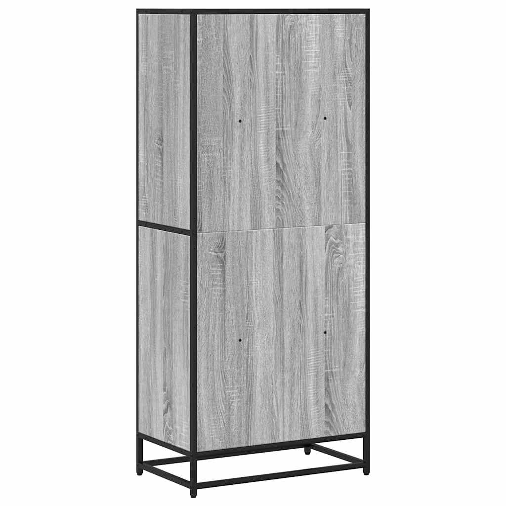 bogreol 60x35x139 cm konstrueret træ grå sonoma-eg - Image 6