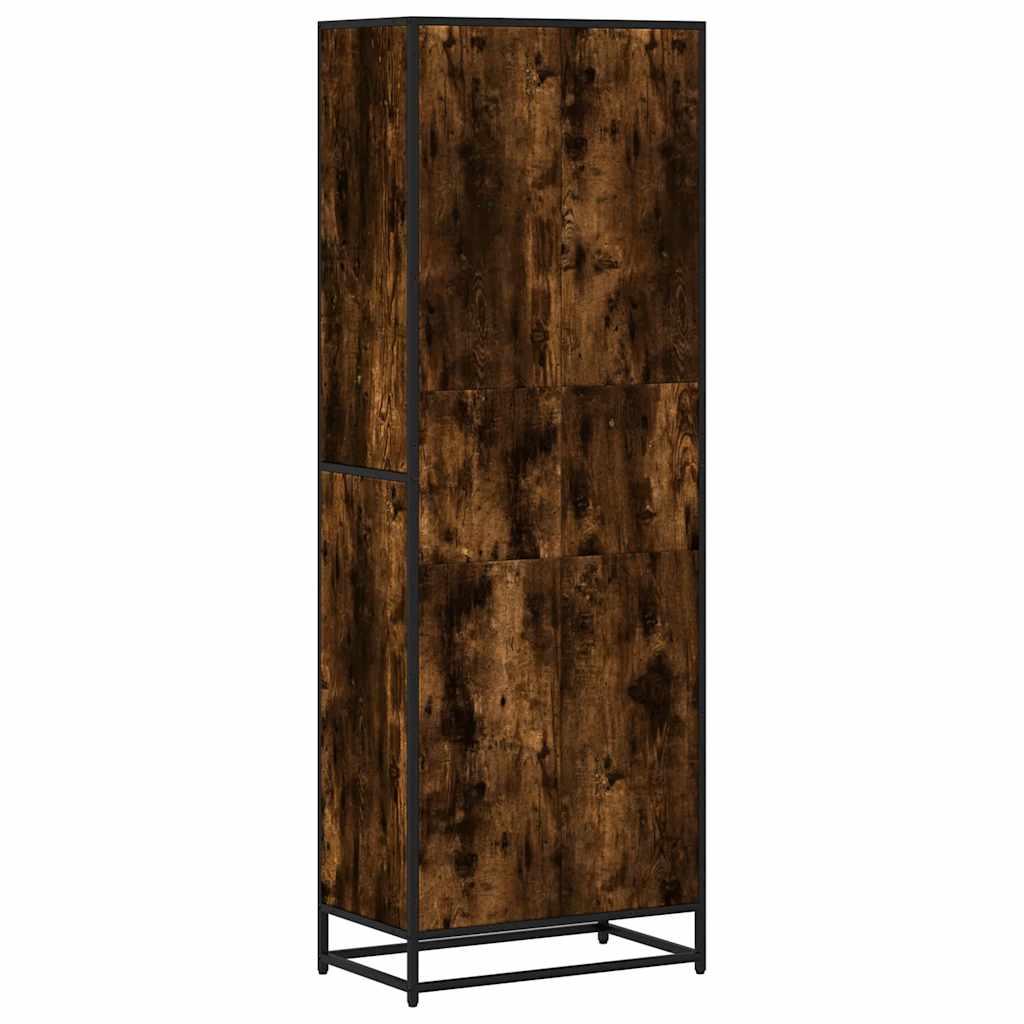 bogreol 60x35x170,5 cm konstrueret træ røget egetræsfarve - Image 6