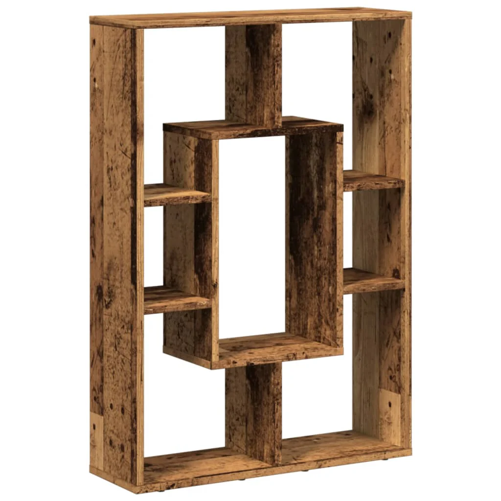 bogreol 63x20x90 cm konstrueret træ antikt træ - Image 7