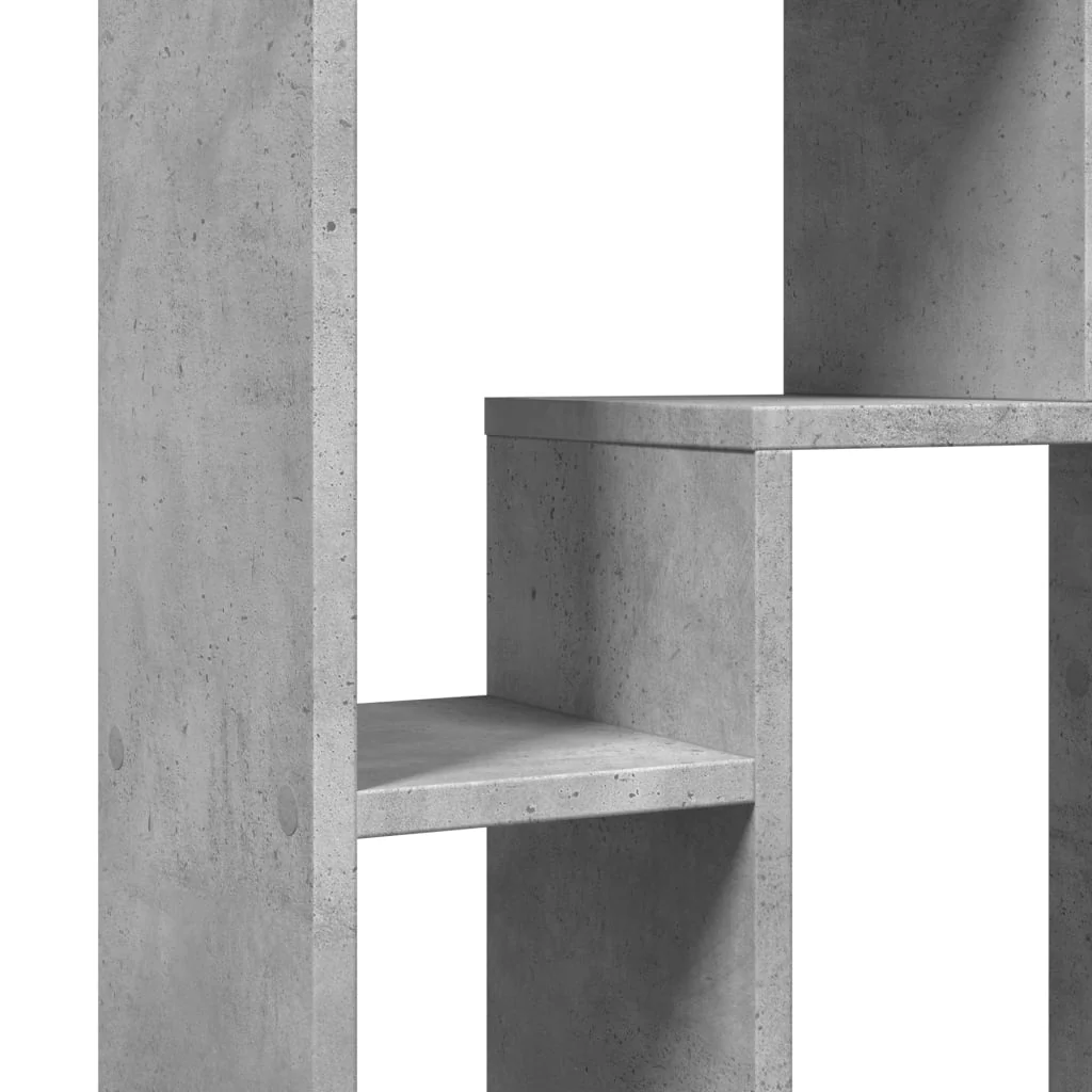 bogreol 63x20x90 cm konstrueret træ betongrå - Image 8
