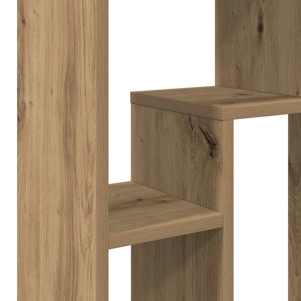 bogreol 63x20x90 cm konstrueret træ egetræsfarve - Image 8