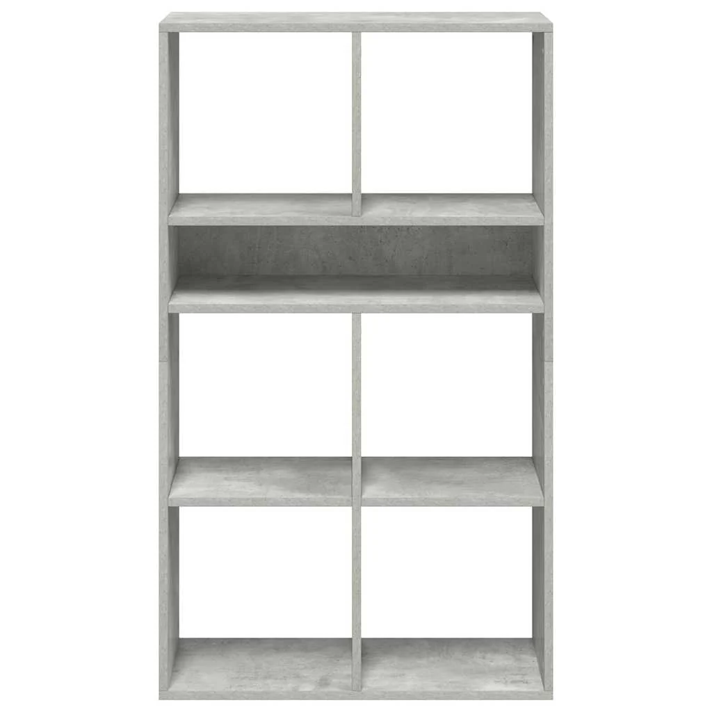 bogreol 66x31x112 cm konstrueret træ betongrå - Image 4