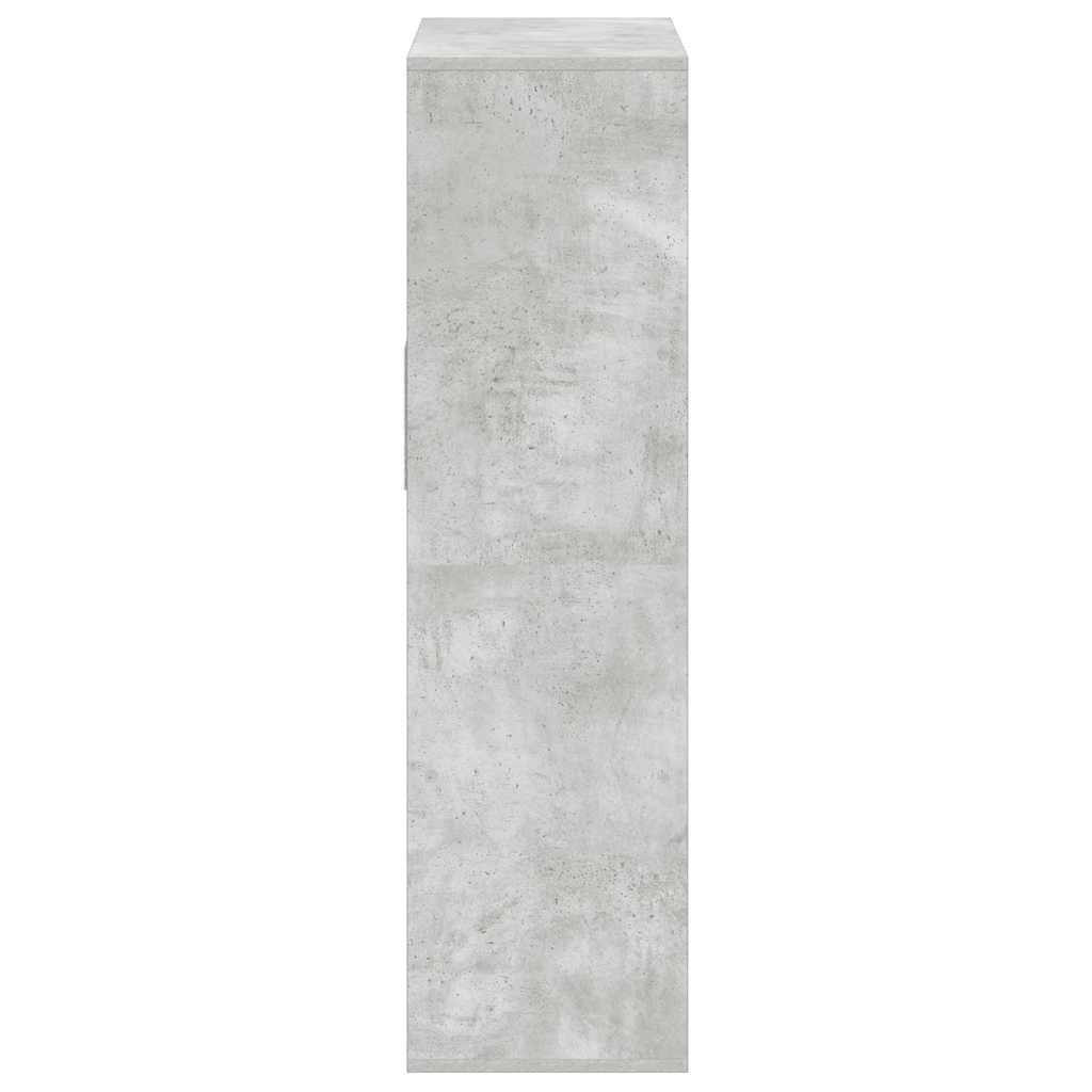 bogreol 66x31x112 cm konstrueret træ betongrå - Image 5