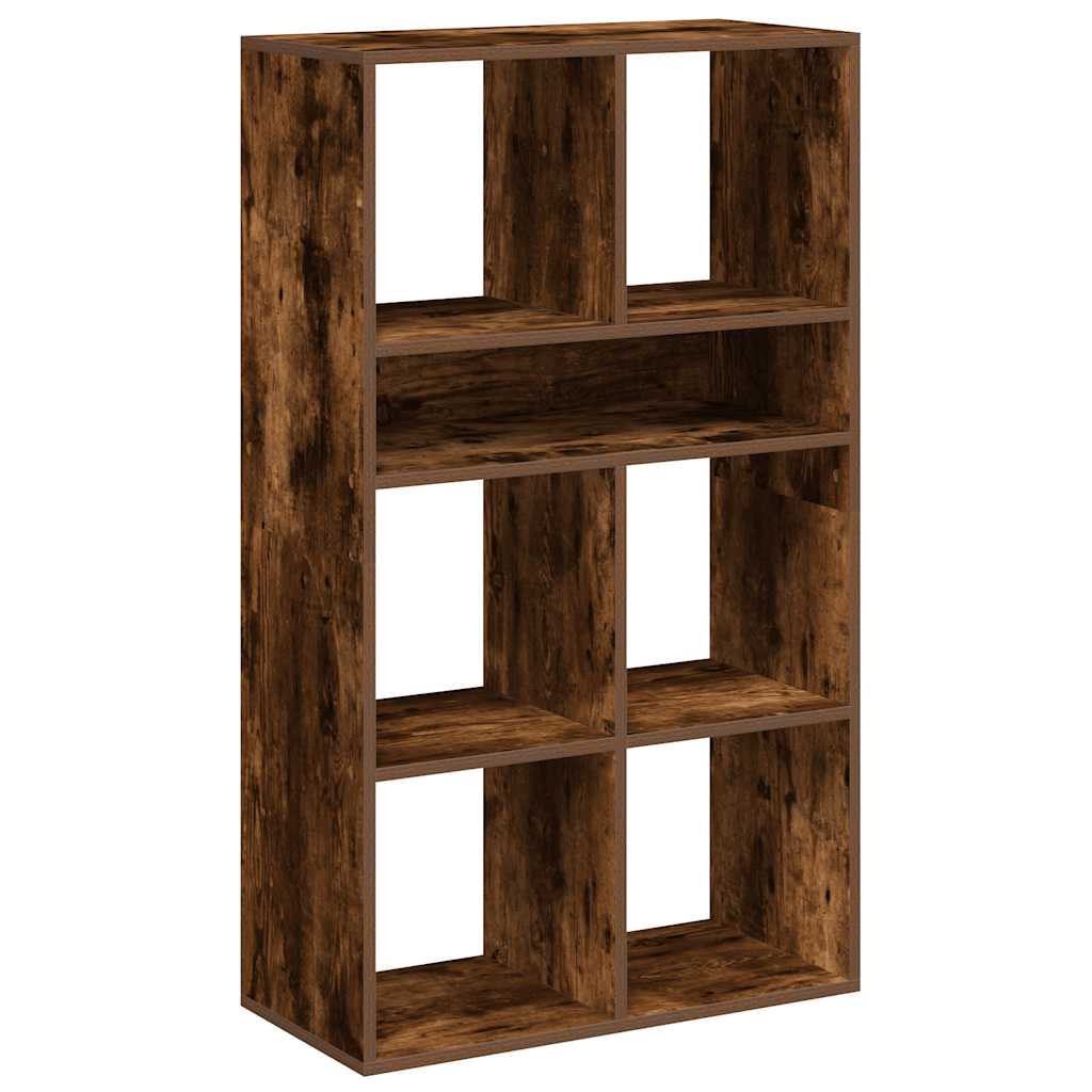 bogreol 66x31x112 cm konstrueret træ røget egetræ - Image 2