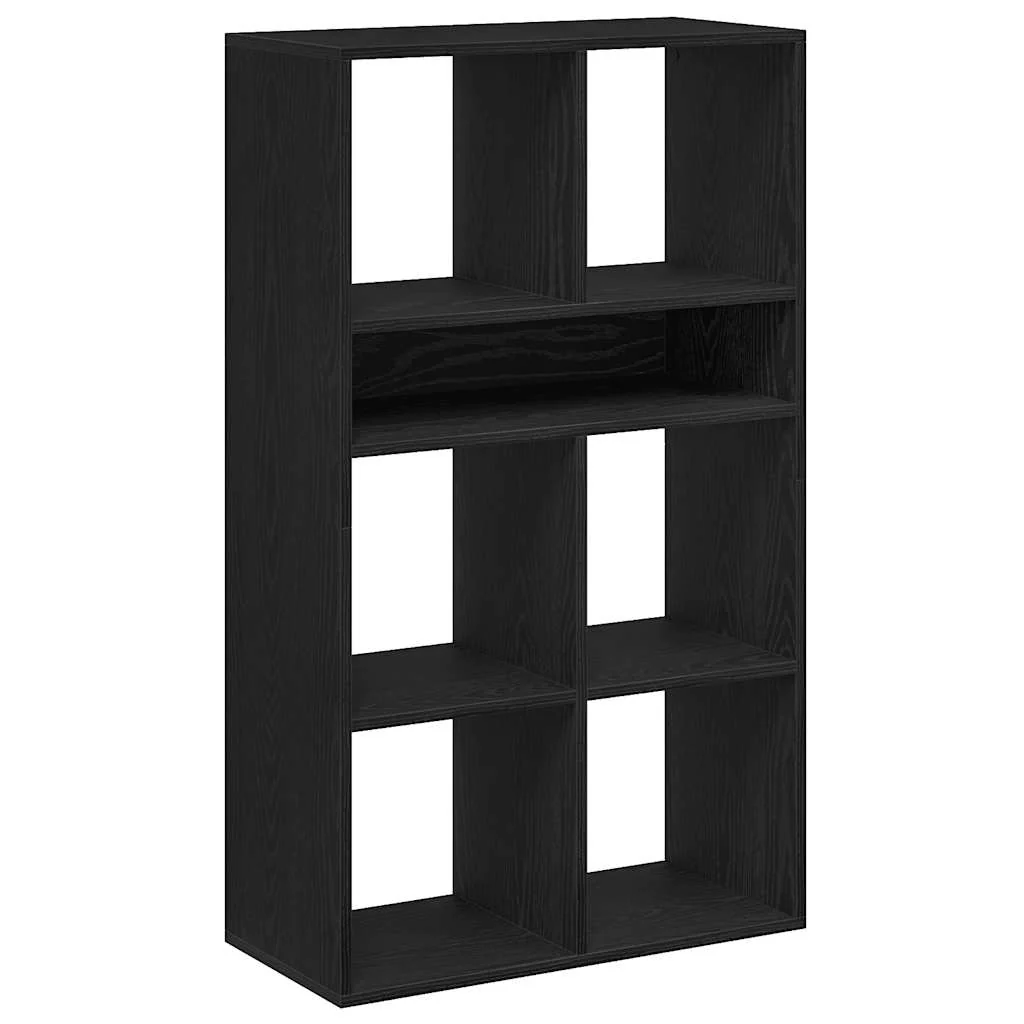 bogreol 66x31x112 cm konstrueret træ sort - Image 2