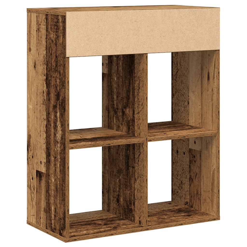 bogreol 66x31x80 cm konstrueret træ antikt trælook - Image 6