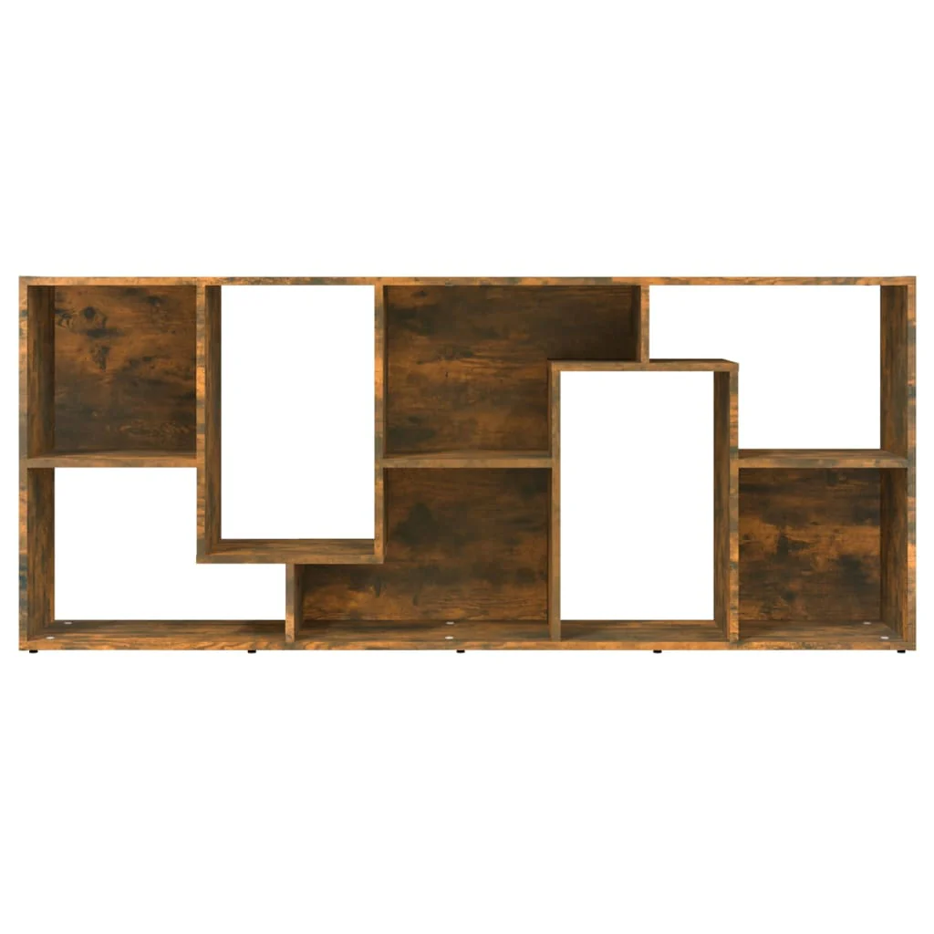 bogreol 67x24x161 cm konstrueret træ røget egetræsfarve - Image 6