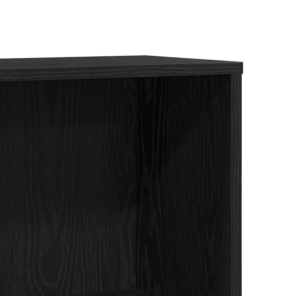 bogreol 67x24x161 cm konstrueret træ sort egetræsfarve - Image 8