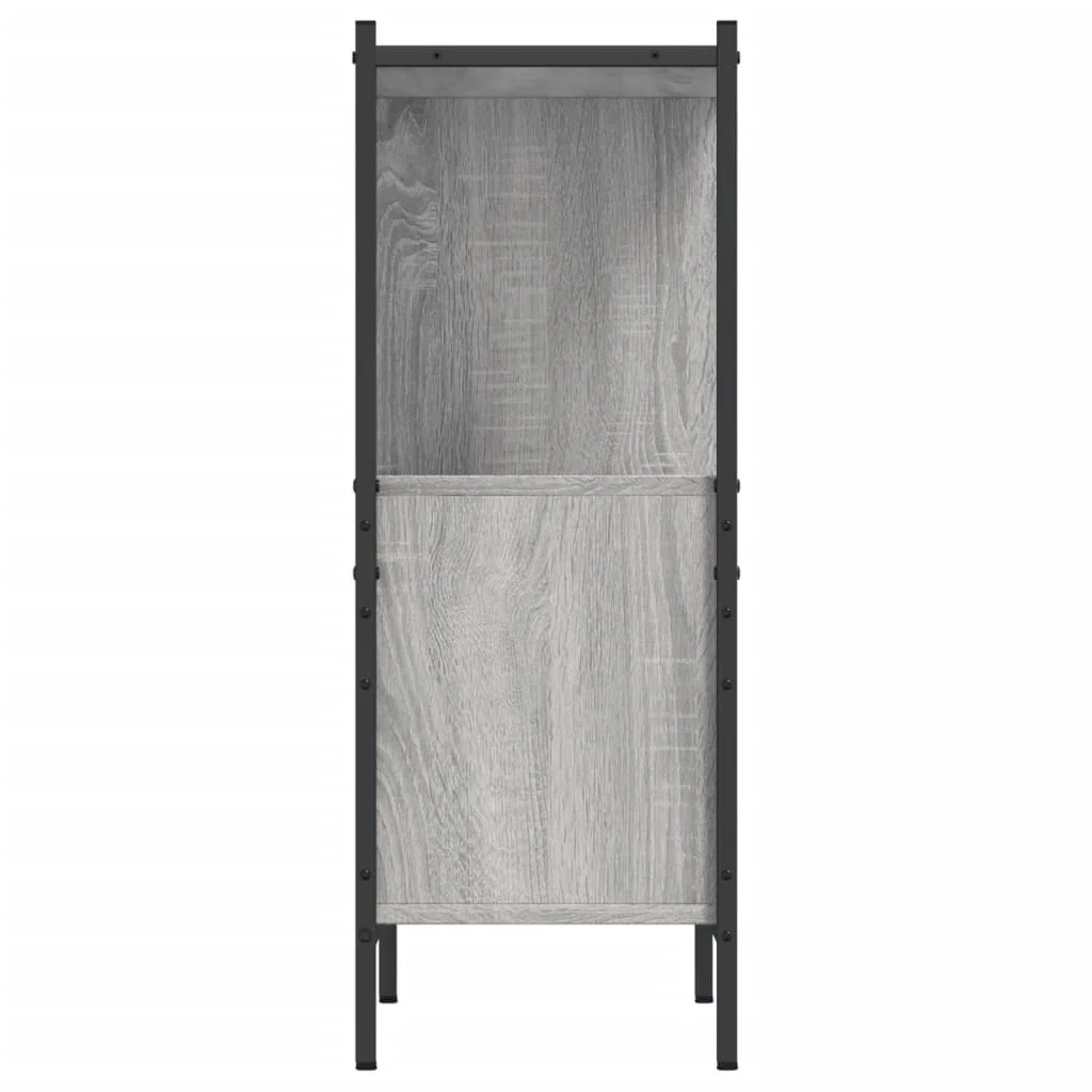 bogreol 72x28x77,5 cm konstrueret træ grå sonoma-eg - Image 6