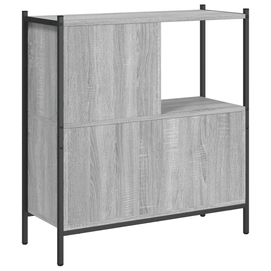 bogreol 72x28x77,5 cm konstrueret træ grå sonoma-eg - Image 7