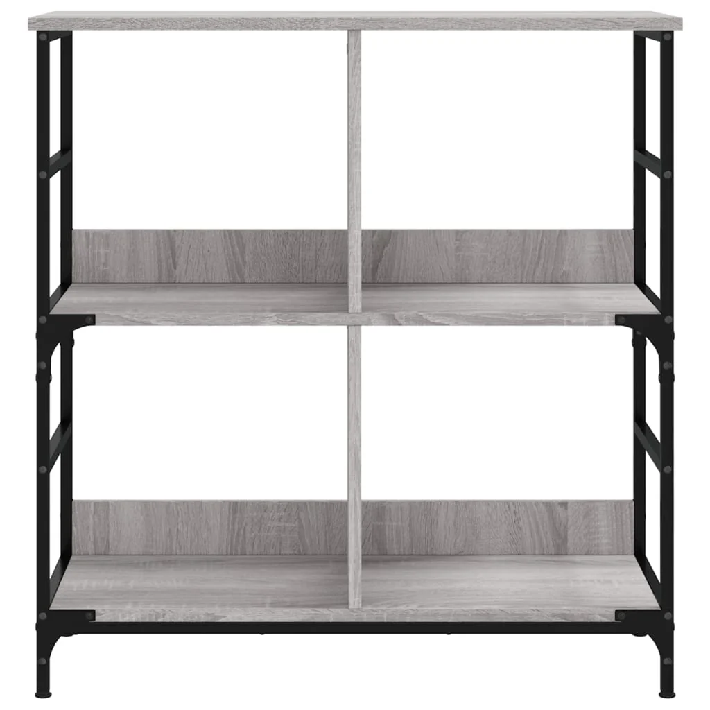 bogreol 78,5x33x82 cm konstrueret træ grå sonoma-eg - Image 4