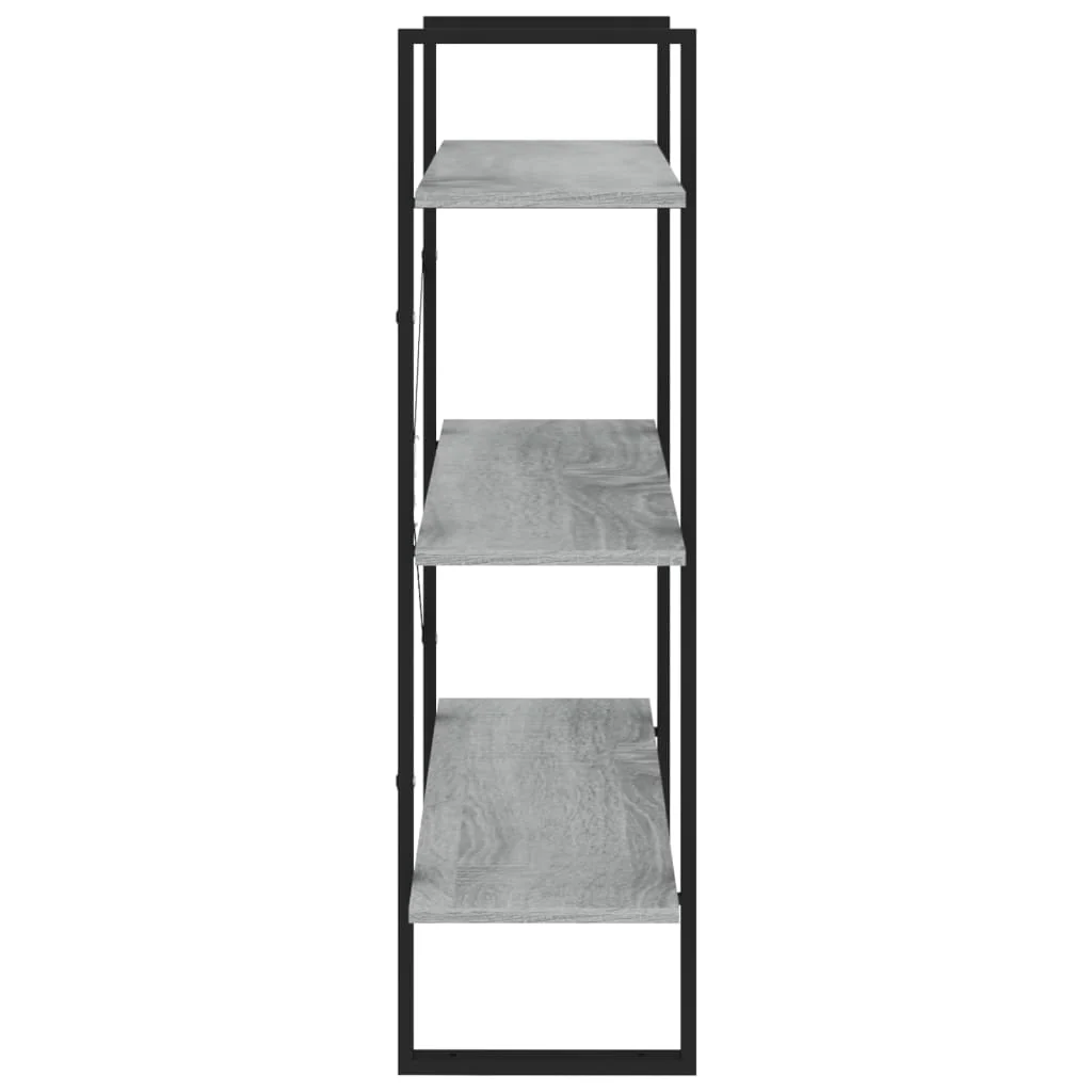 bogreol 80x30x105 cm konstrueret træ grå sonoma-eg - Image 6