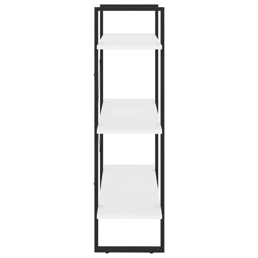 bogreol 80x30x105 cm konstrueret træ hvid - Image 5