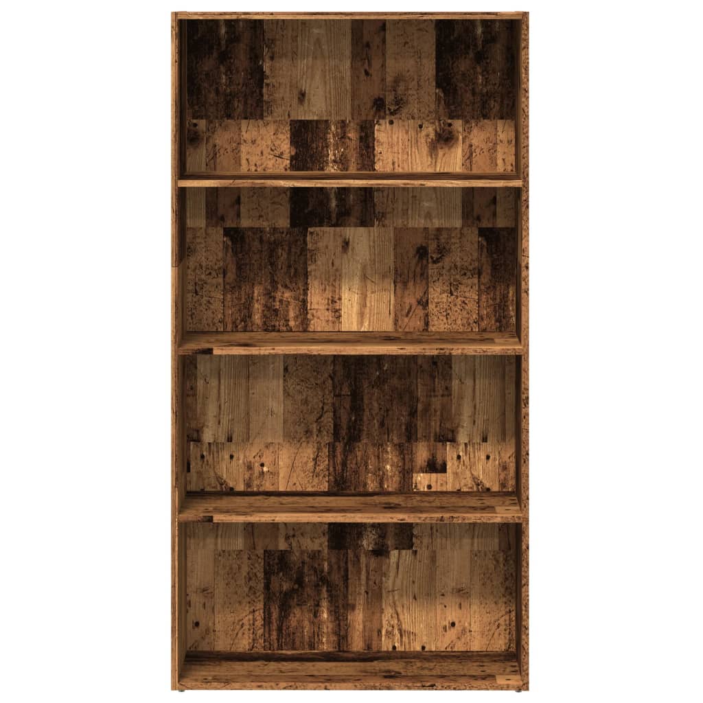 bogreol 80x30x152 cm konstrueret træ gammelt trælook - Image 4