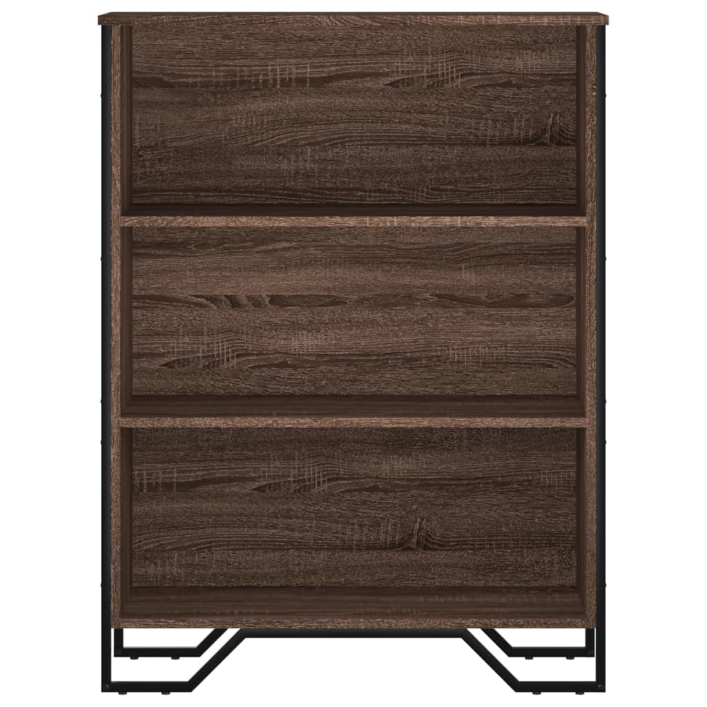 bogreol 80x31x106 cm konstrueret træ brun egetræsfarve - Image 4