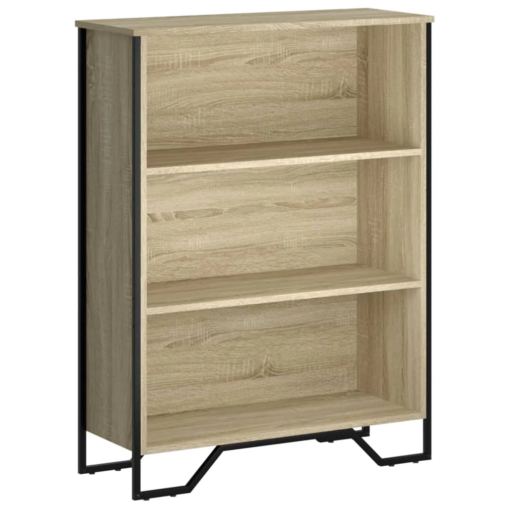 bogreol 80x31x106 cm konstrueret træ sonoma-eg - Image 2