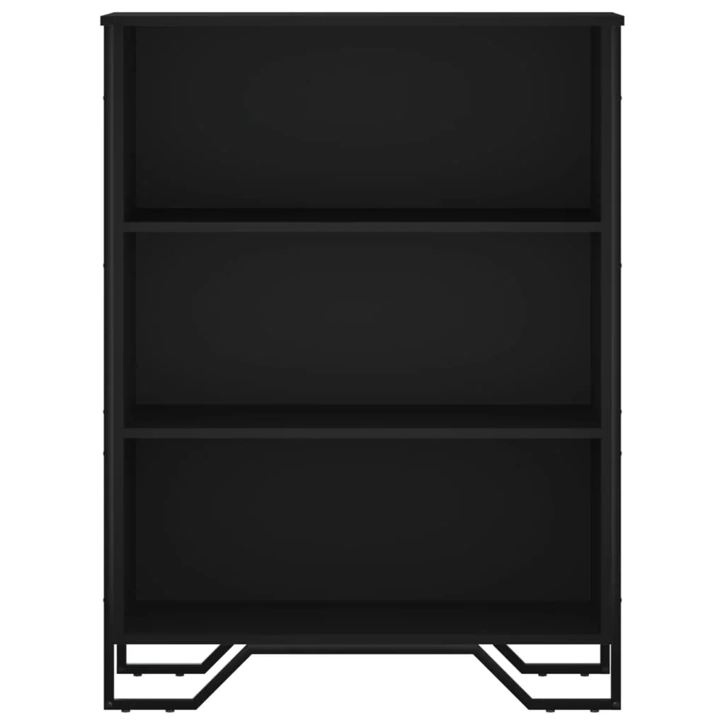 bogreol 80x31x106 cm konstrueret træ sort - Image 4