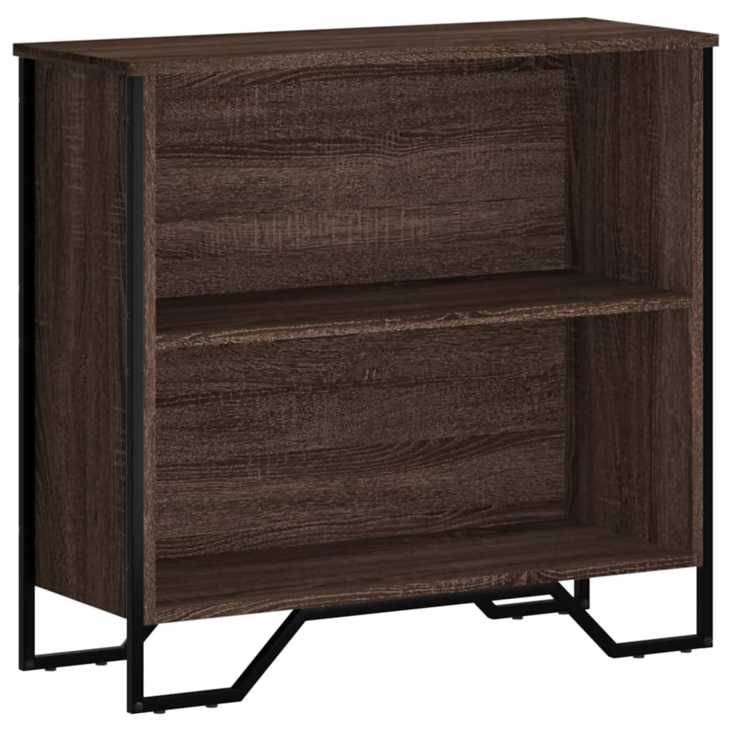 bogreol 80x31x74,5 cm konstrueret træ brun egetræsfarve - Image 2