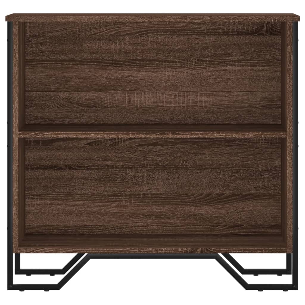 bogreol 80x31x74,5 cm konstrueret træ brun egetræsfarve - Image 4