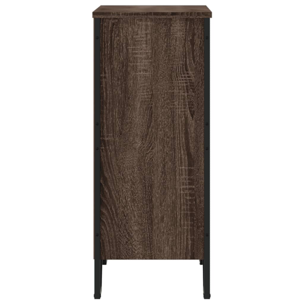 bogreol 80x31x74,5 cm konstrueret træ brun egetræsfarve - Image 5