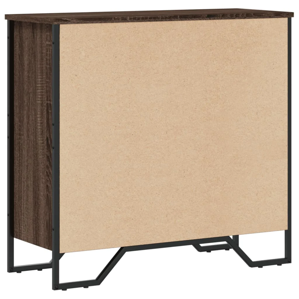 bogreol 80x31x74,5 cm konstrueret træ brun egetræsfarve - Image 6