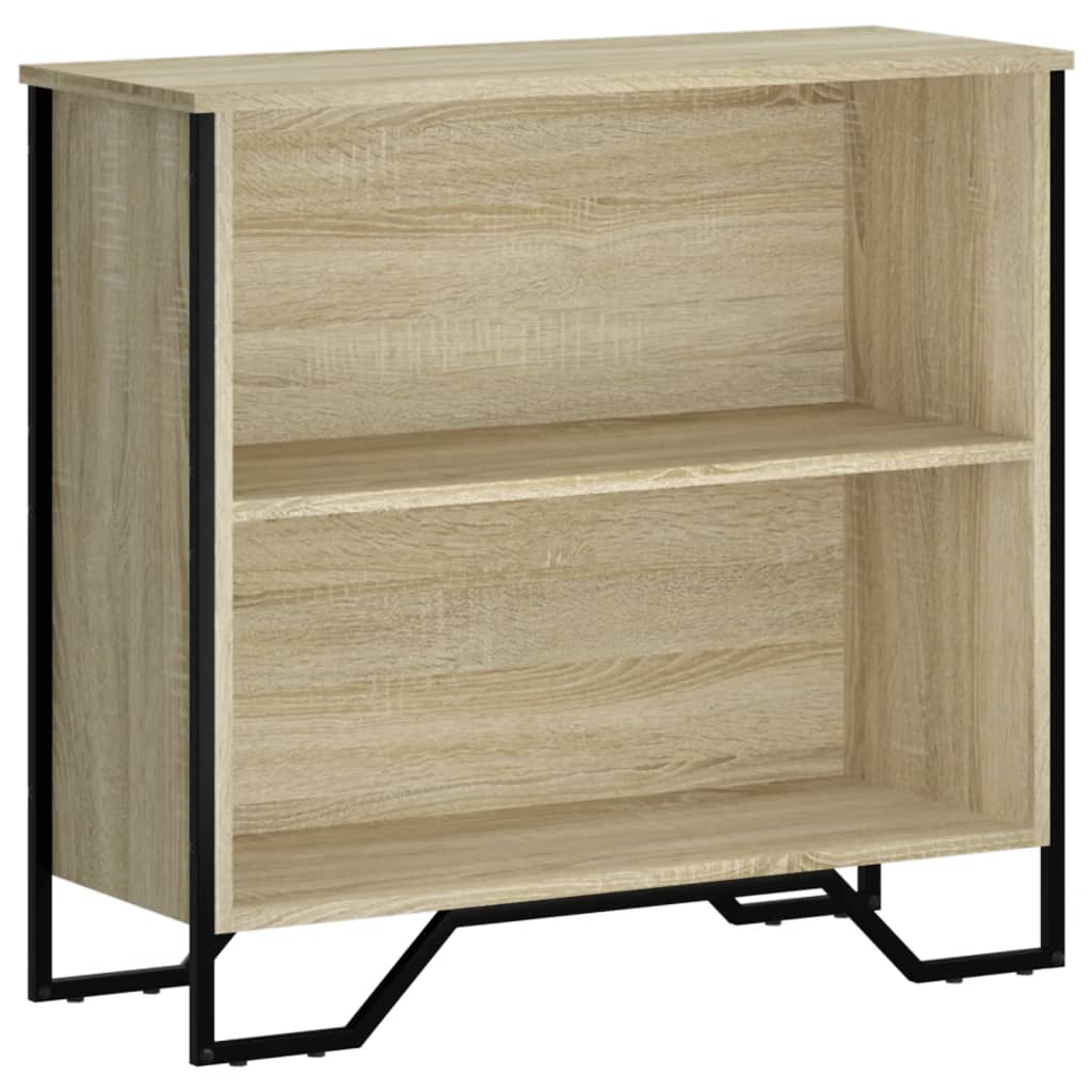 bogreol 80x31x74,5 cm konstrueret træ sonoma-eg - Image 2