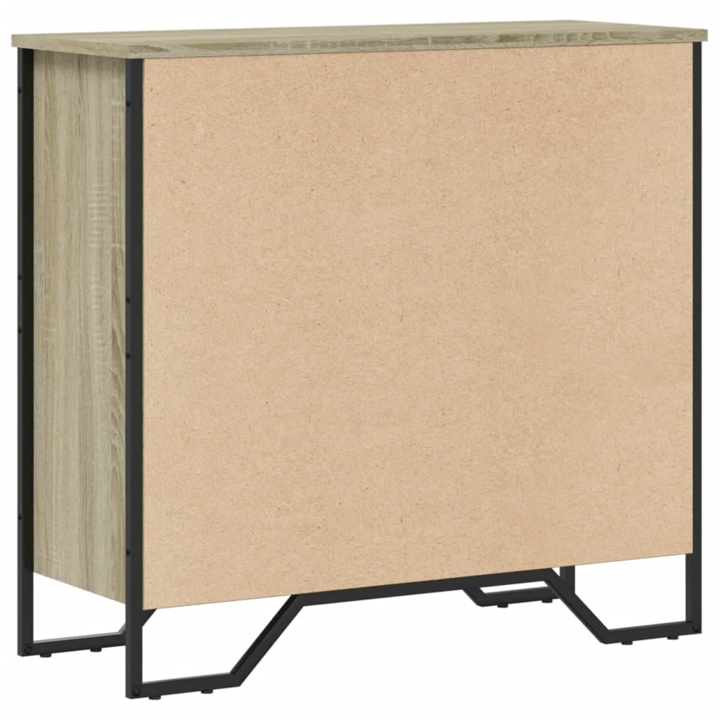 bogreol 80x31x74,5 cm konstrueret træ sonoma-eg - Image 6