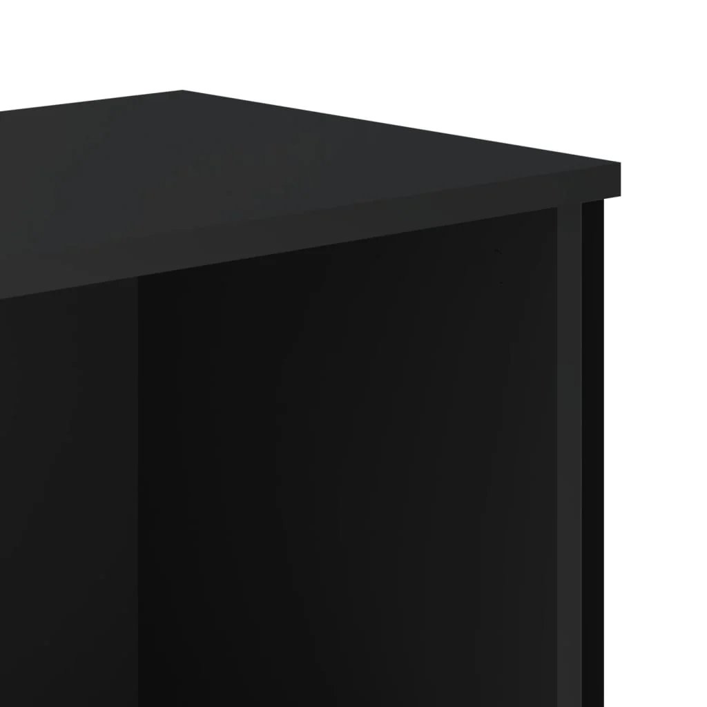 bogreol 80x31x74,5 cm konstrueret træ sort - Image 7