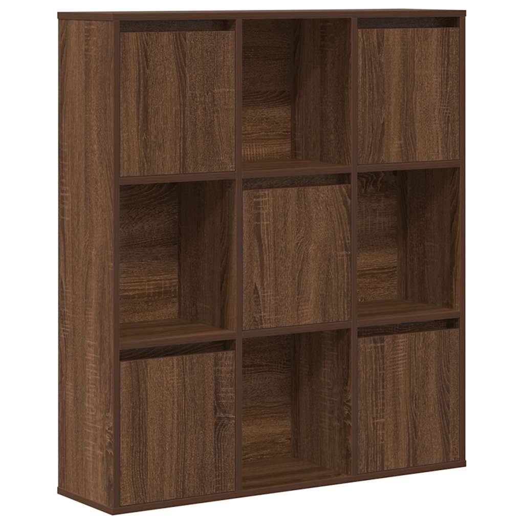 bogreol 89x24x101,5 cm konstrueret træ brun egetræsfarve - Image 2