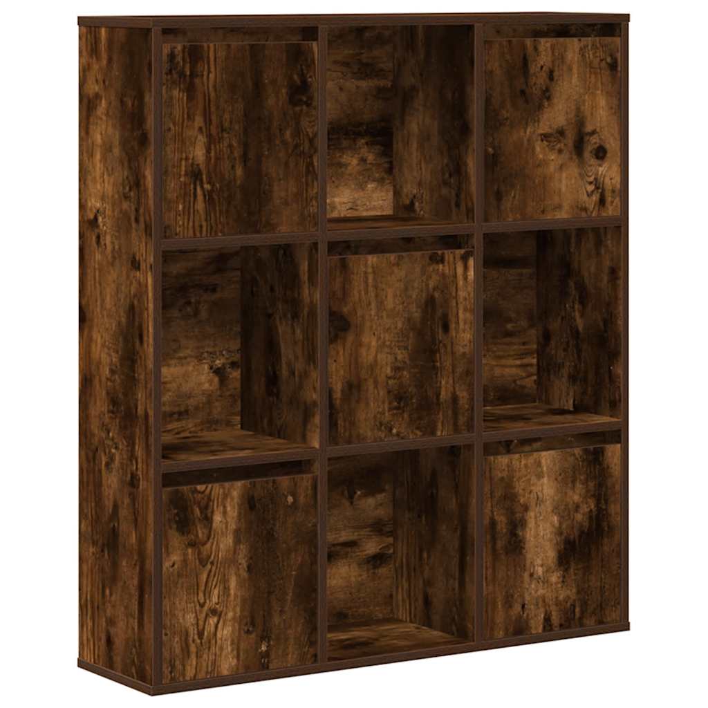 bogreol 89x24x101,5 cm konstrueret træ røget egetræsfarve - Image 2